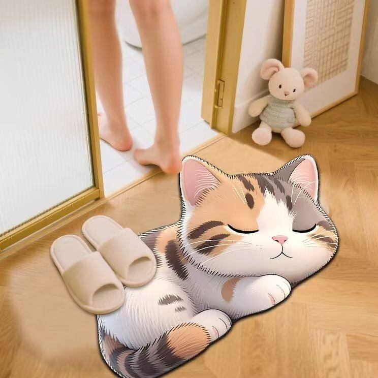 Cat-Themed Memory Foam Bath Mat Kalsten