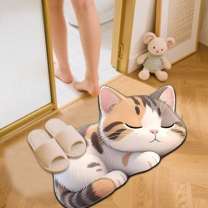 Cat-Themed Memory Foam Bath Mat Kalsten