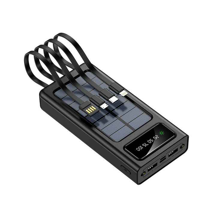 Portable solar power bank with multifunctional charging cable and digital display Kalsten