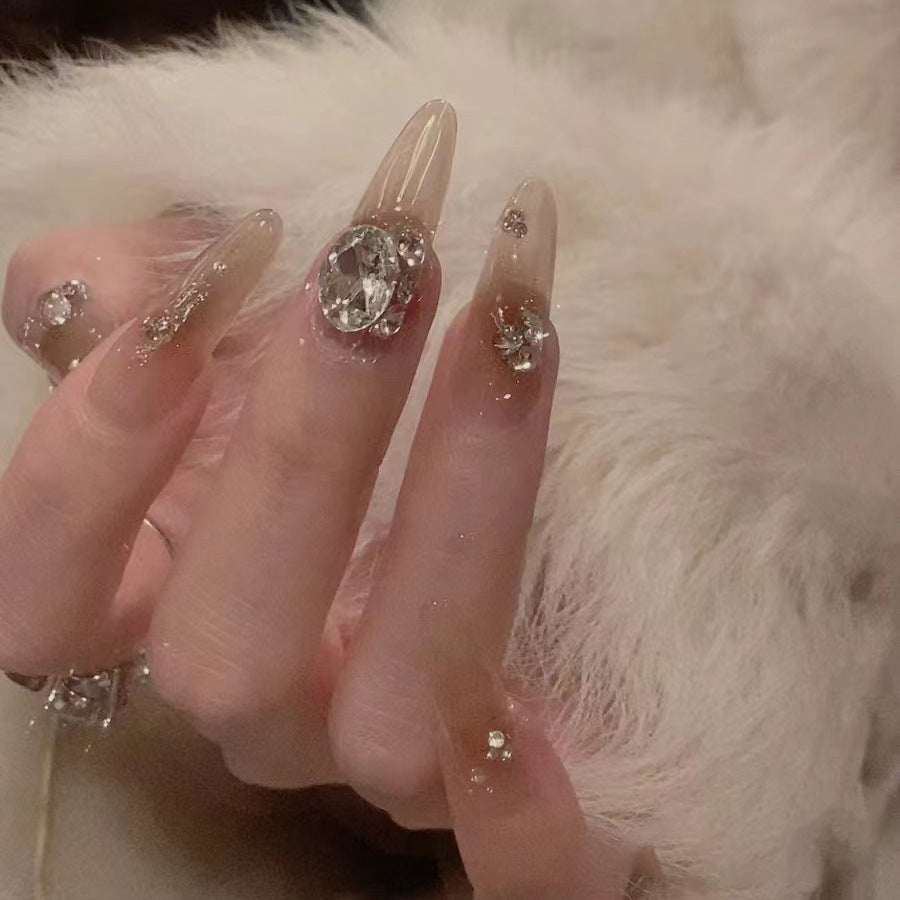 Artistic Gemstone Nail Design Kalsten