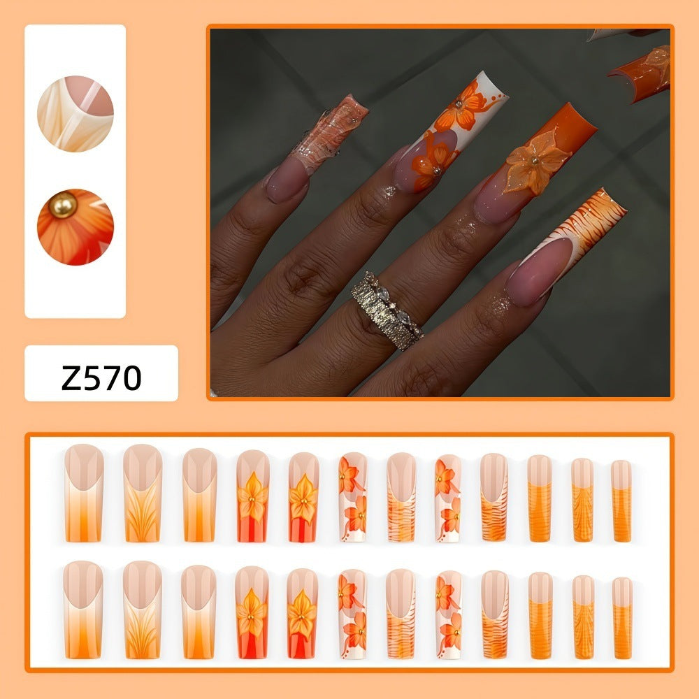 Artificial Nails in Creative Flower Design Kalsten