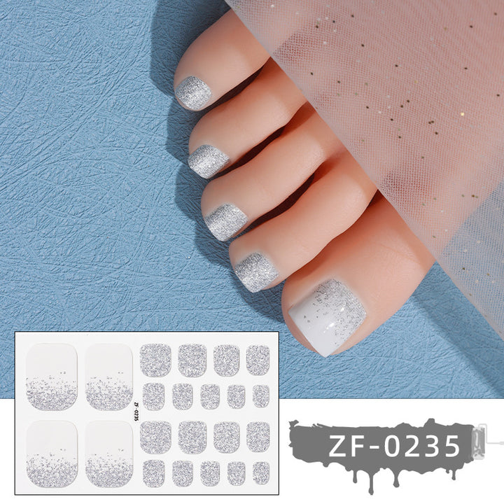 Sparkling Glittery Toenail Wraps