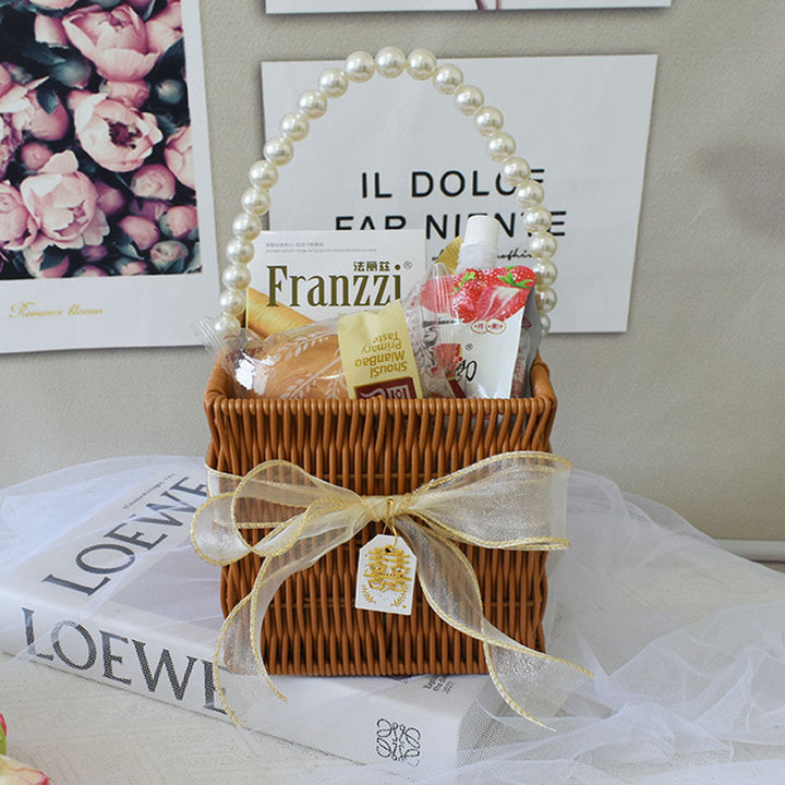 Elegant Handcrafted Rattan Tote Basket Kalsten
