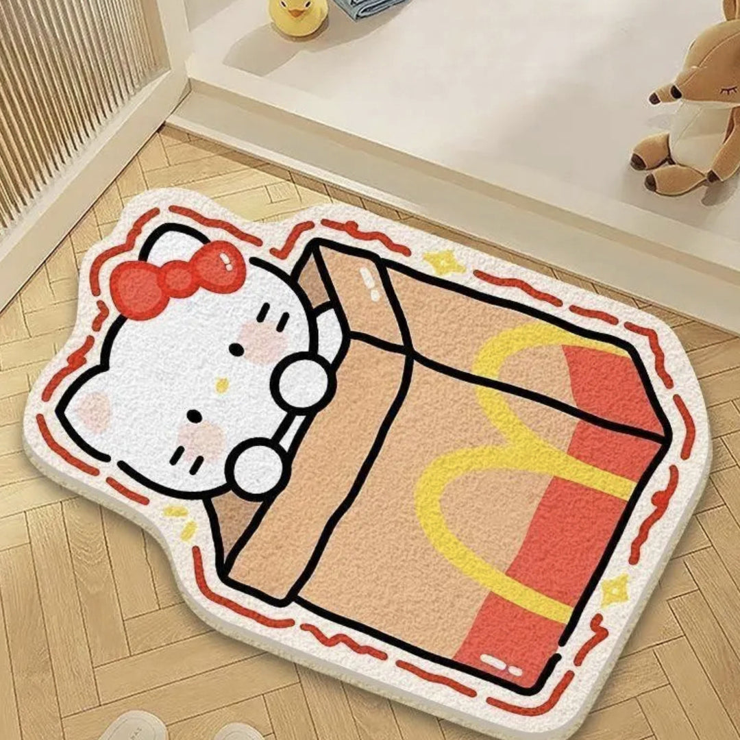 Playful Cartoon Character Area Mat