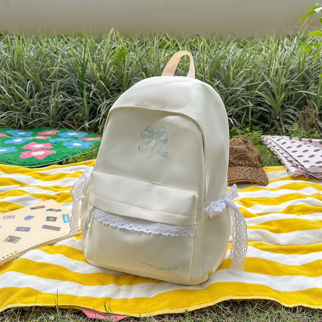 Charming Bow-Embellished Backpack Kalsten