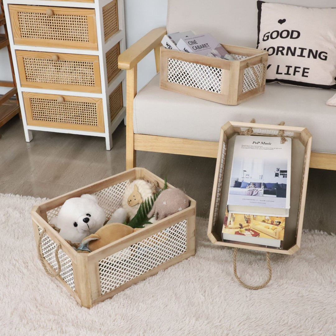 Decorative Woven Storage Crates Kalsten