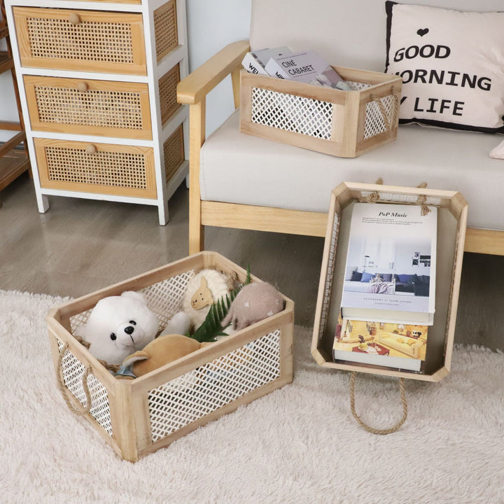 Decorative Woven Storage Crates Kalsten