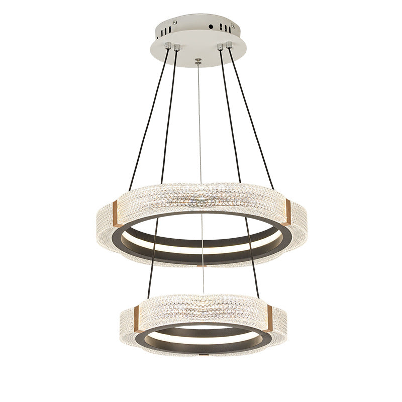 Elegant Double Ring Pendant Light