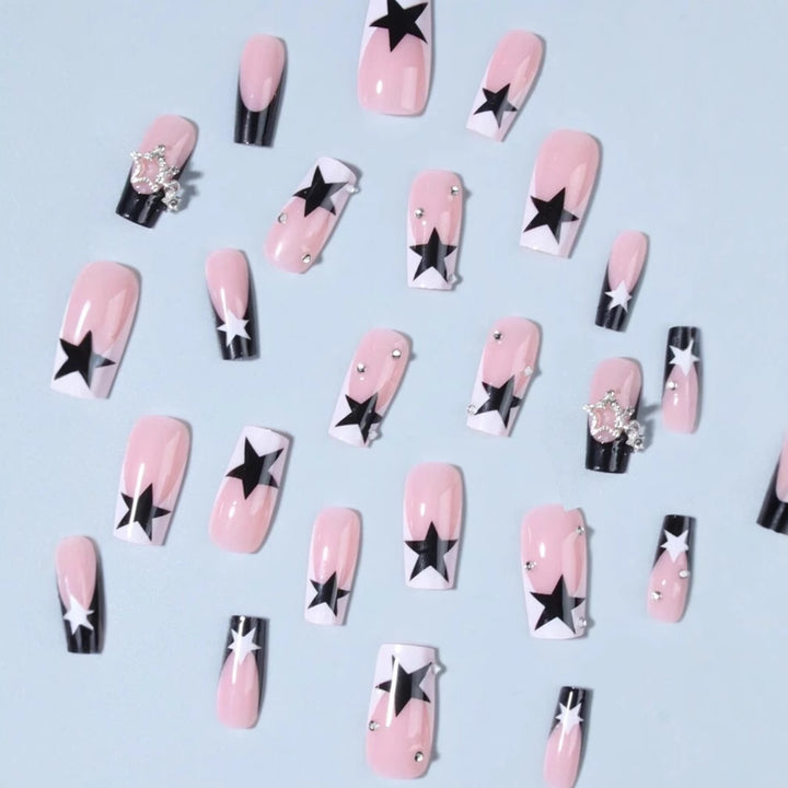 Art nail set with sparkling star accents Kalsten