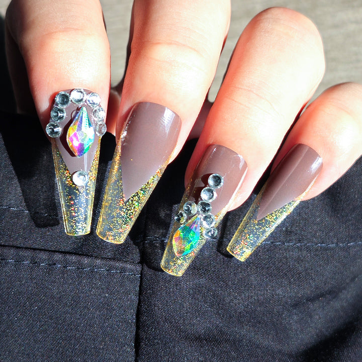 Stylish Decorative Long Press-On Nails Kalsten