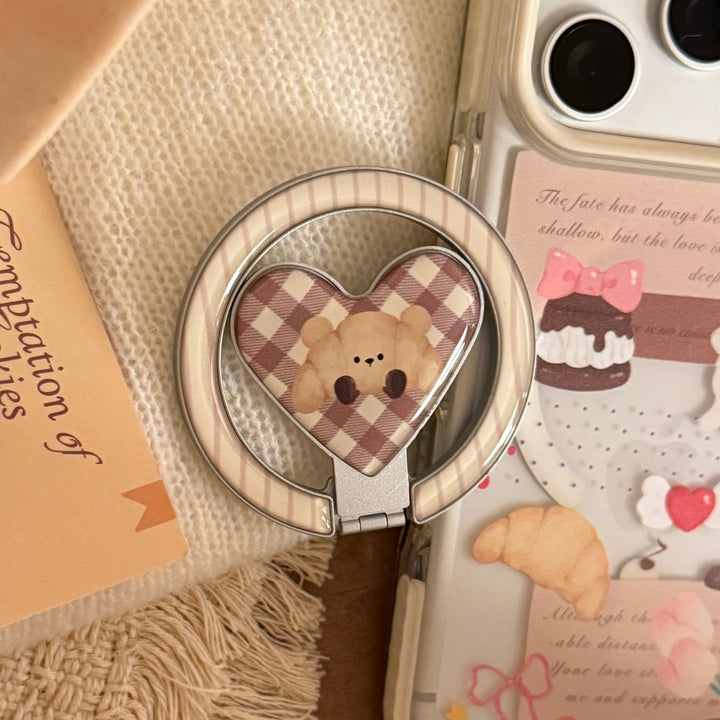 Playful smartphone finger holder with bear motif Kalsten