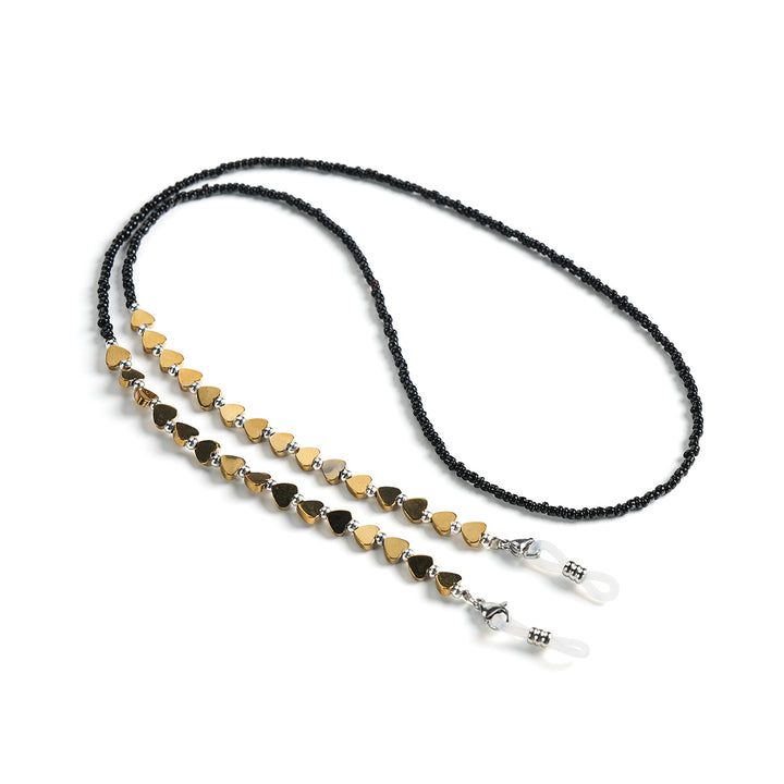 Heart-Shaped Beaded Eyewear Chain Kalsten