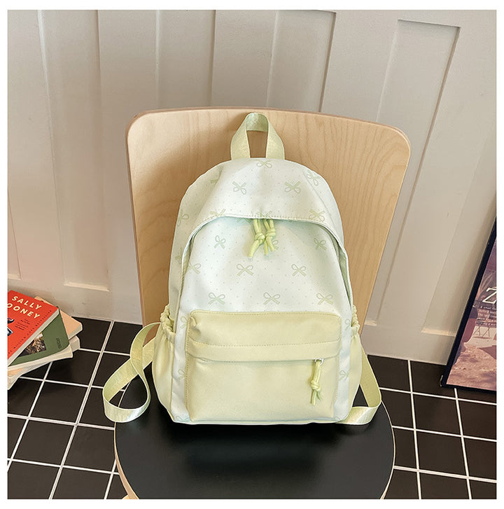 Cute everyday backpack with embroidered bows Kalsten