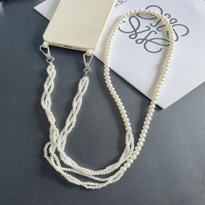 Elegant Layered Pearl Eyewear Chain Kalsten