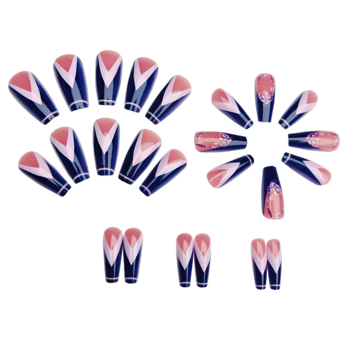 Elegant Artificial Nails with Floral Accents Kalsten