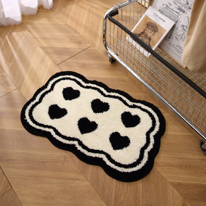 Heart-Shaped Decorative Bath Mat Kalsten