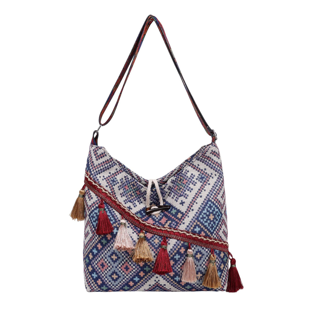 WoEthnic Patterned Flap Hobo Bag Kalsten