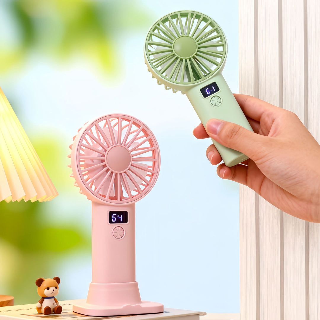 Women's portable fan with digital display and high-speed function Kalsten