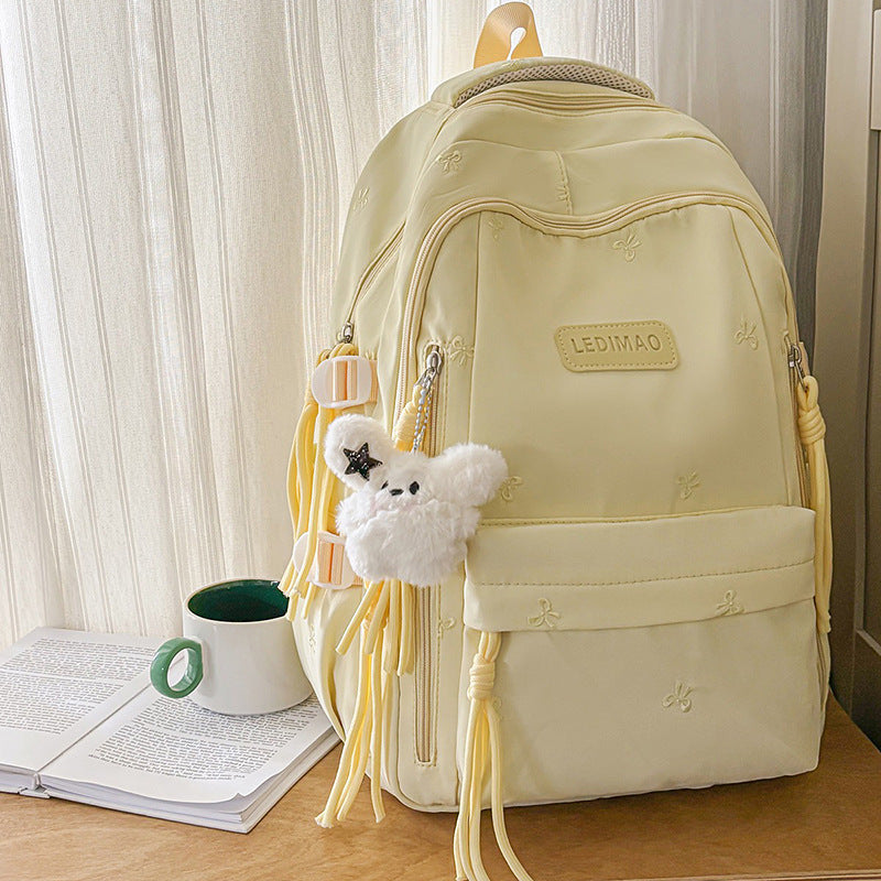 Lightweight Embroidered School Backpack