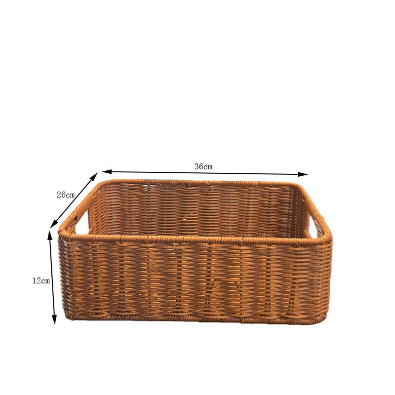 Handcrafted Rectangular Woven Storage Basket Kalsten
