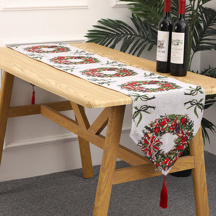 Festive table runner with reindeer motif Kalsten