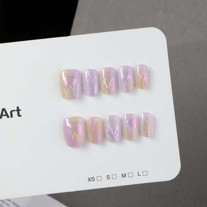 Premium Marble Press-On Nail Art Set Kalsten