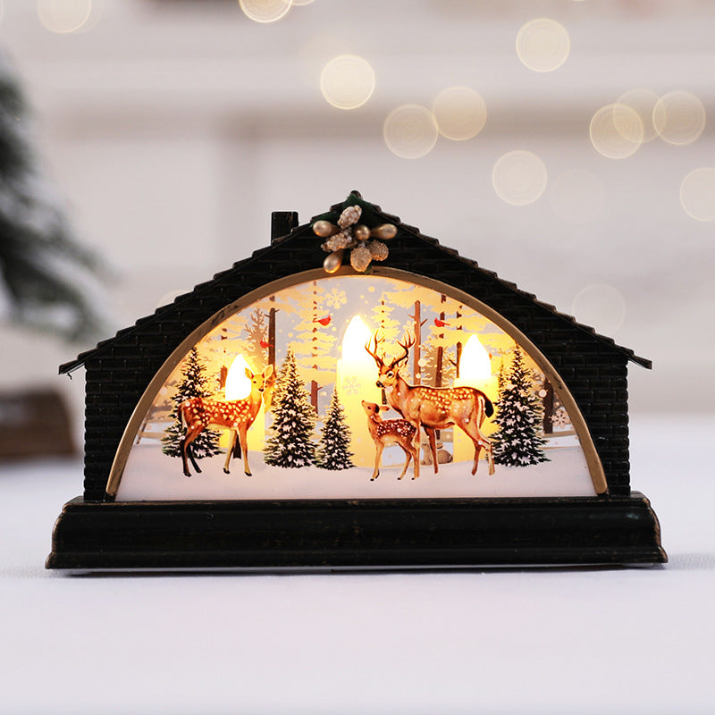 Decorative Lighted Christmas Village Scene