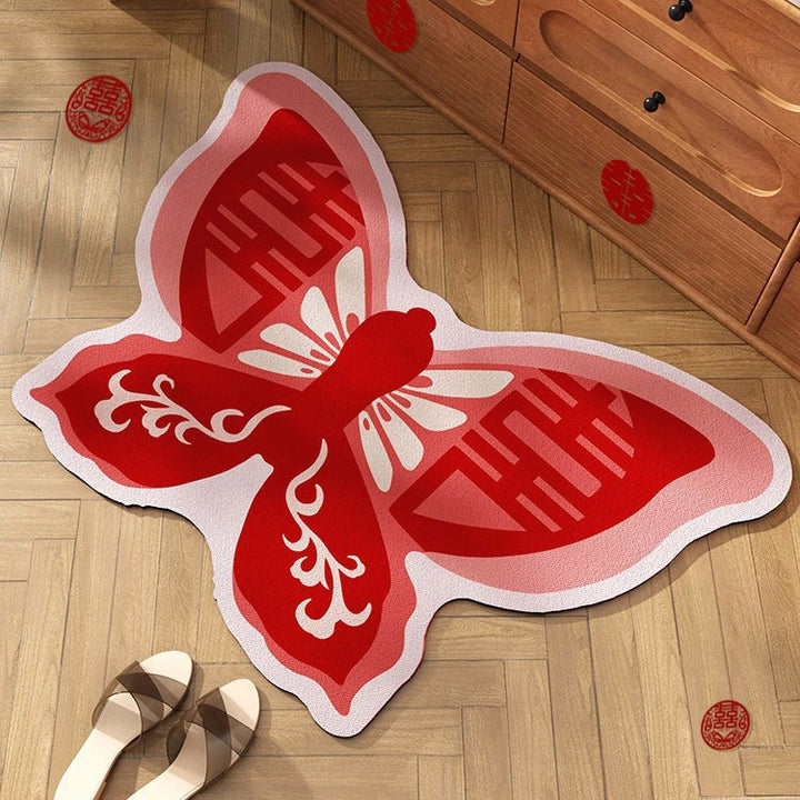 Floral-Themed Oval Bath Mat Kalsten