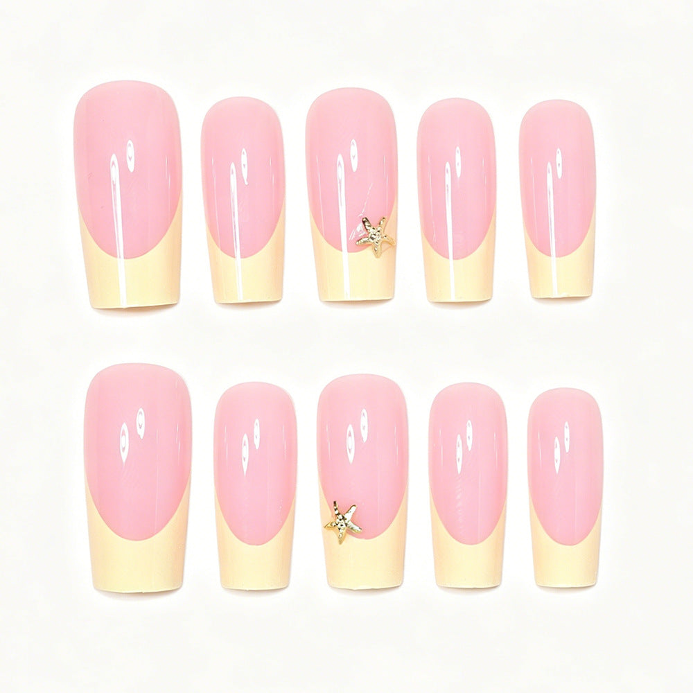 Elegant Stiletto French Tip Nail Art Kalsten