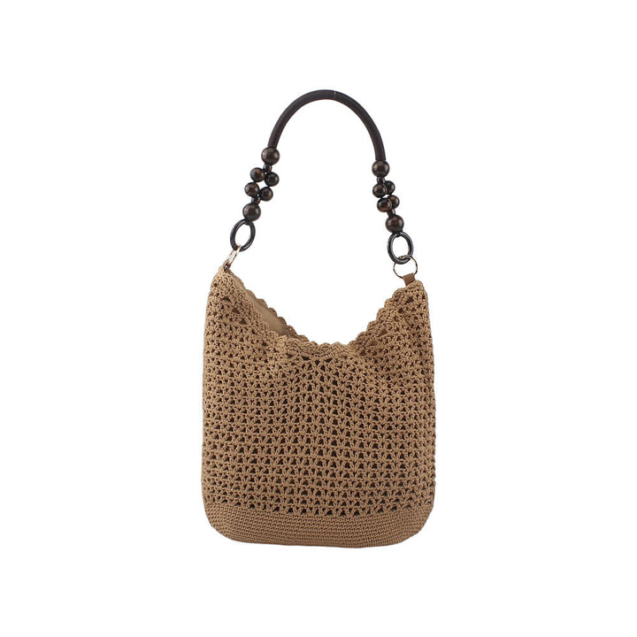 Handcrafted bag with wooden handles Kalsten