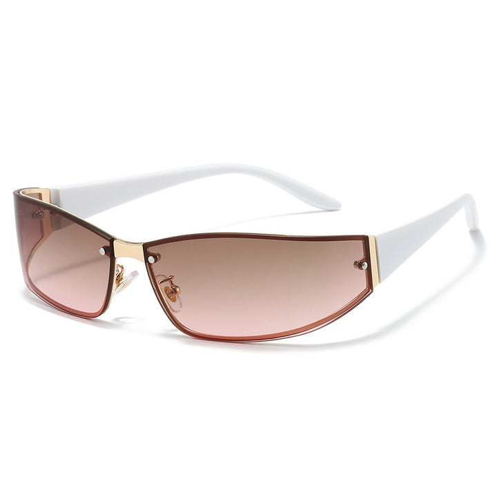 Sleek Cat-Eye Shield Sunglasses Kalsten