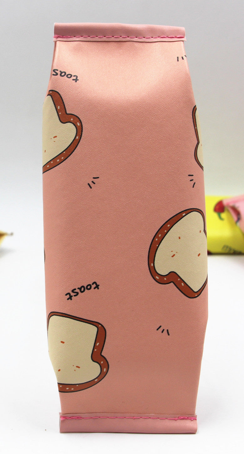 Cute Bread-Themed Zippered Pencil Case Kalsten