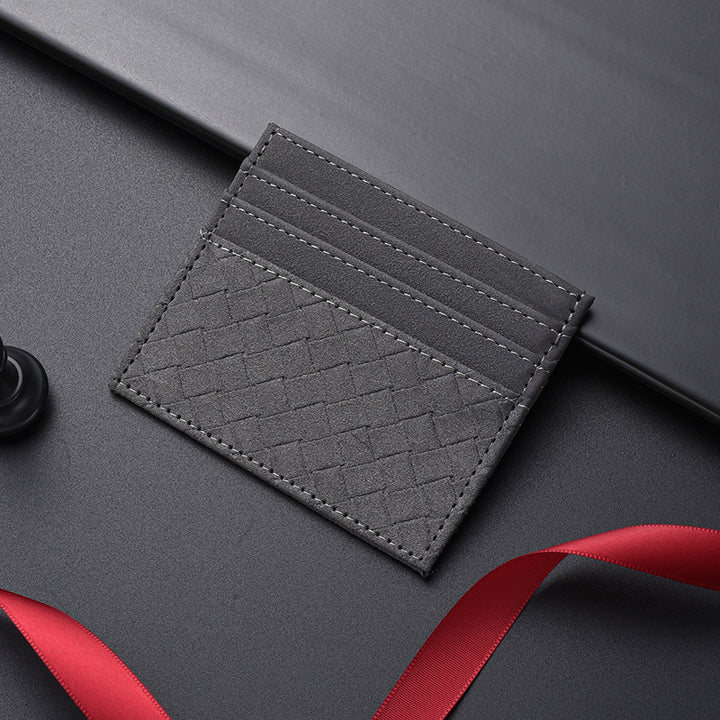 Textured Leather Card Holder