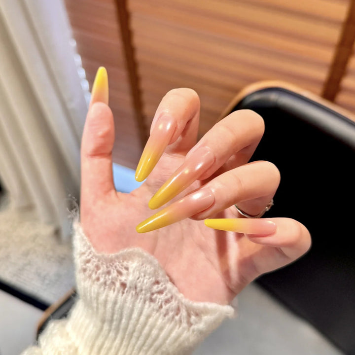 Gradient Stiletto Press-On Nails Kalsten