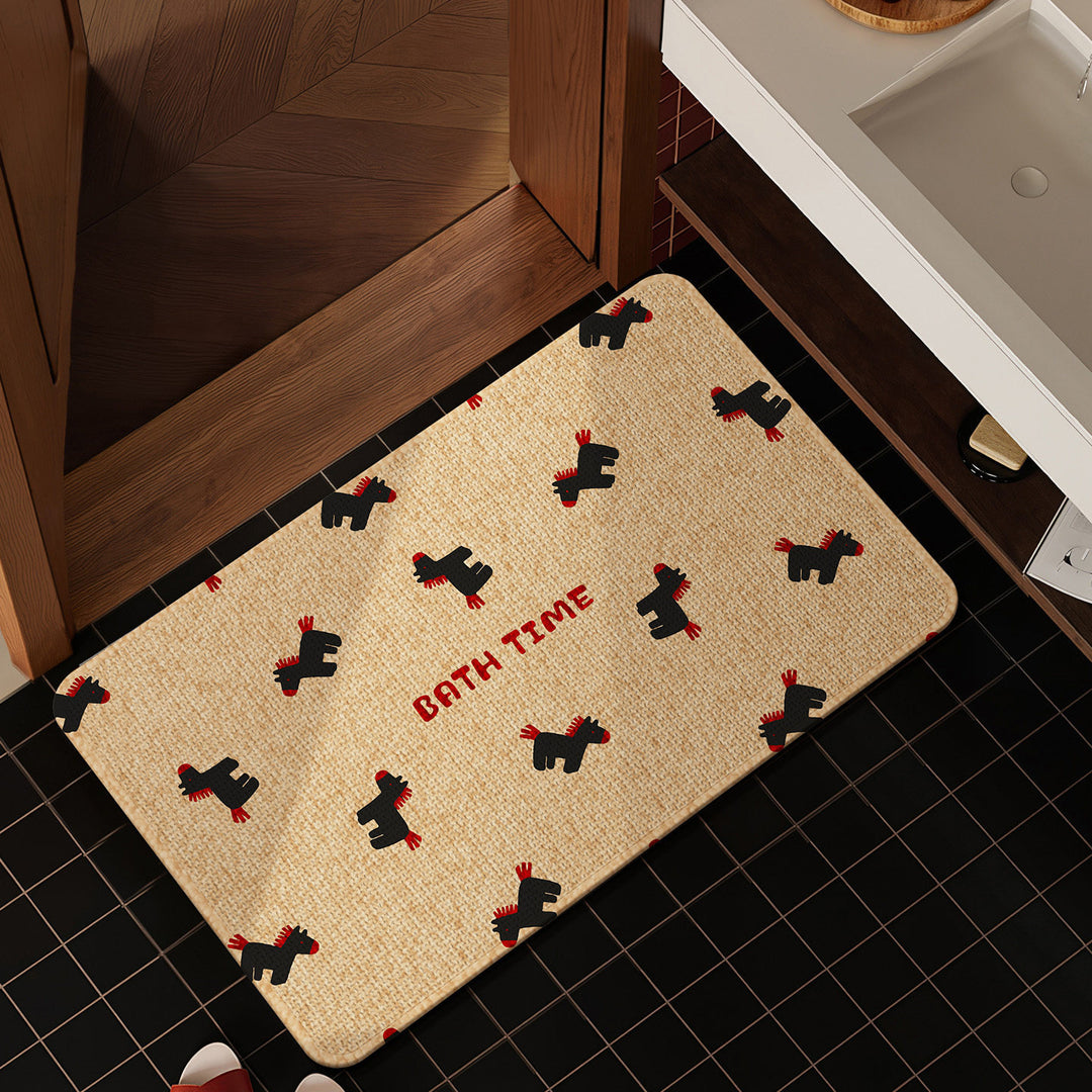 Playful Animal-Themed Bath Mat Kalsten