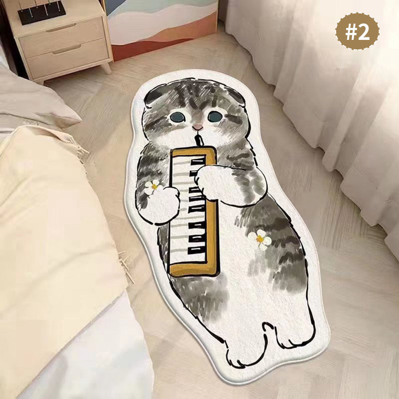 Cartoon Cat-Shaped Area Rug Kalsten