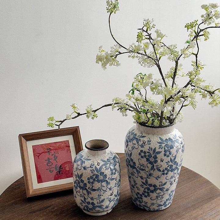 Floral Patterned Ceramic Jar