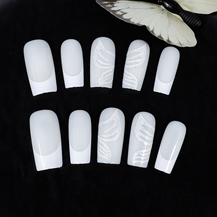 Nail art set with elegant transparent design Kalsten