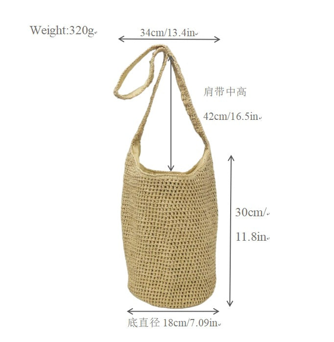 Hand-knotted shoulder bag with modern design Kalsten