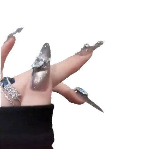 Glamorous artificial nails with rhinestone accents Kalsten