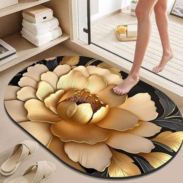 Elegant Lotus Flower Bath Mat Kalsten