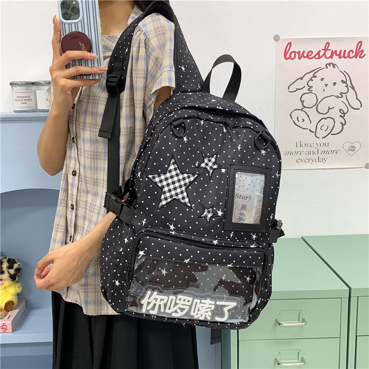 Fun and Stylish Star-Embellished Backpack Kalsten
