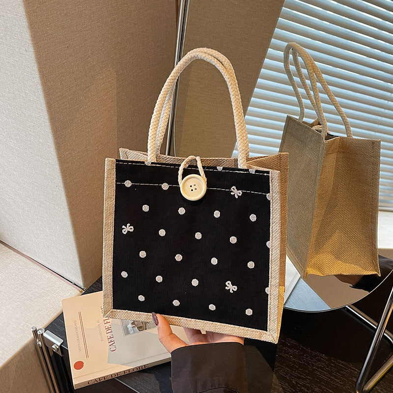 Charming Polka Dot Tote Bag