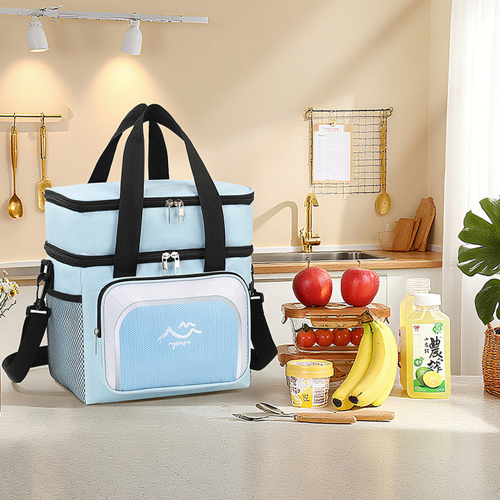 Insulated Multi-Compartment Lunch Cooler
