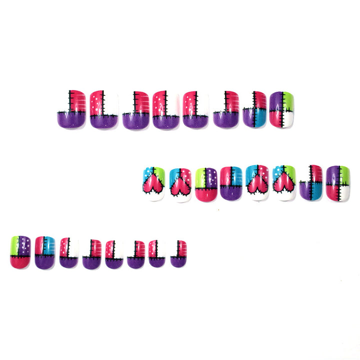 Artistic Heart-Printed Nail Art Set Kalsten
