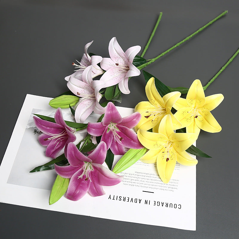 Lifelike Artificial Lily Bouquet