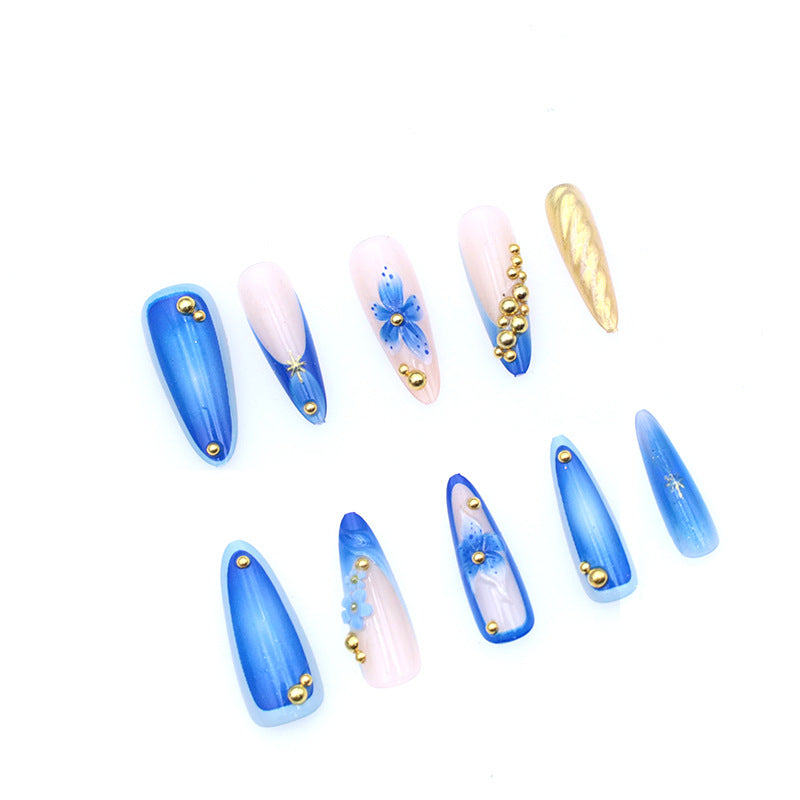 Artistic Floral Nail Art Extensions Kalsten