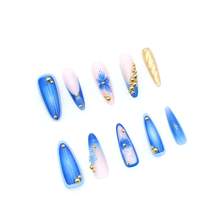 Artistic Floral Nail Art Extensions Kalsten
