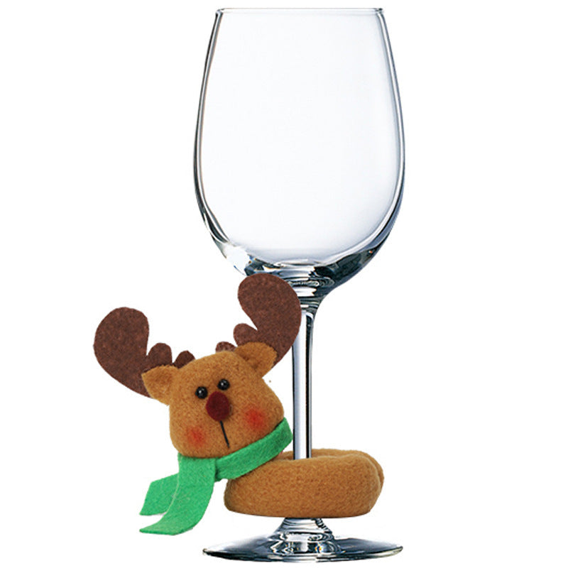 Decorative glass holder with reindeer motif