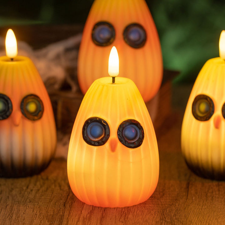 Creepy LED pumpkin lantern